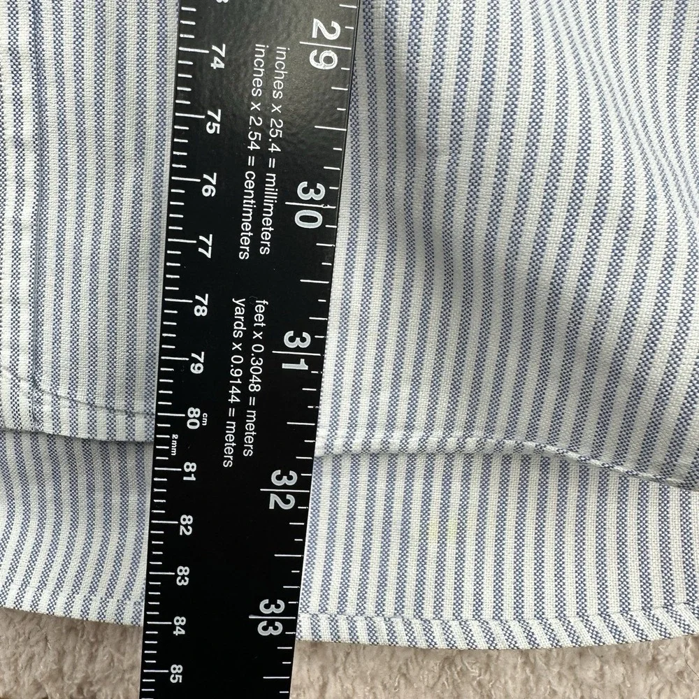 Polo Ralph Lauren YARMOUTH Mens 17 34 Stripe Short Sleeve Dress Shirt